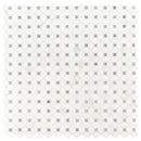 Bianco dolomite dotty 12.31X12.36 polished marble mesh mounted mosaic tile SMOT-BIANDOL-DOTP product shot multiple tiles top view