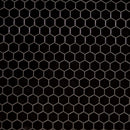 Black 2" hexagon 11.63"x12.75" matte porcelain mesh mounted mosaic tile SMOT-PT-RETNERO-2HEXM product shot wall view