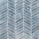 Blue shimmer chevron 9.95x11.85 glass mesh mounted mosaic wall tile SMOT-GLS-BLUSHICH6MM product shot wall view