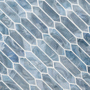 Blue shimmer picket 10x13.3 glass mesh mounted mosaic wall tile SMOT-GLSPK-BLUSHI6MM product shot angle view