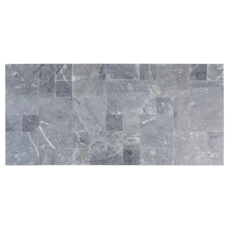 Bluestone marble outdoor tile pattern brushed sand blasted 40040106 multiple top view