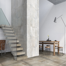 Boxhill toupe textured porcelain floor and wall tile  liberty us collection room shot dinning view