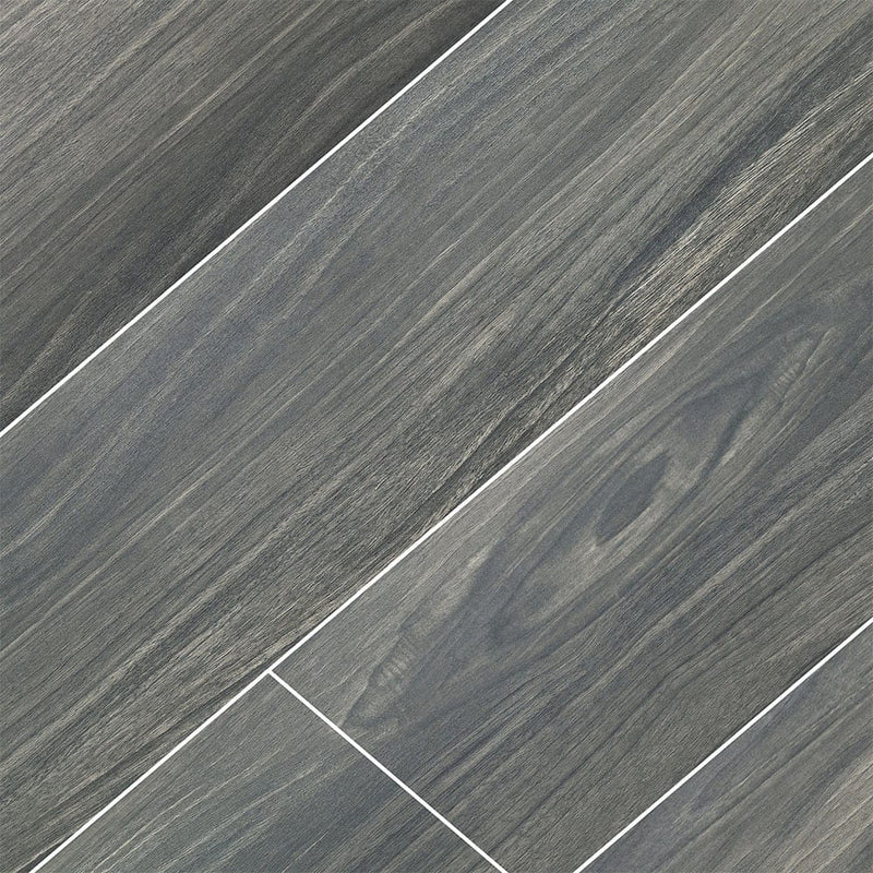 Braxton midnight 9.84x39.37 matte porcelain floor and wall tile NBRAMID10X40 product shot multiple tiles angle view