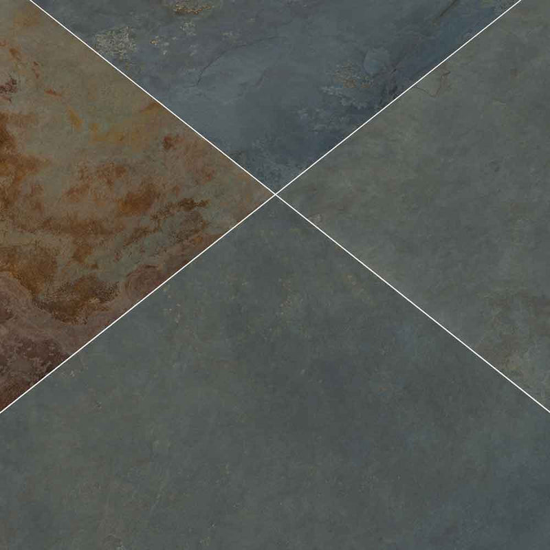 California gold 24 in x 24 in gauged slate floor and wall tile SCALGLD2424G product shot angle view
