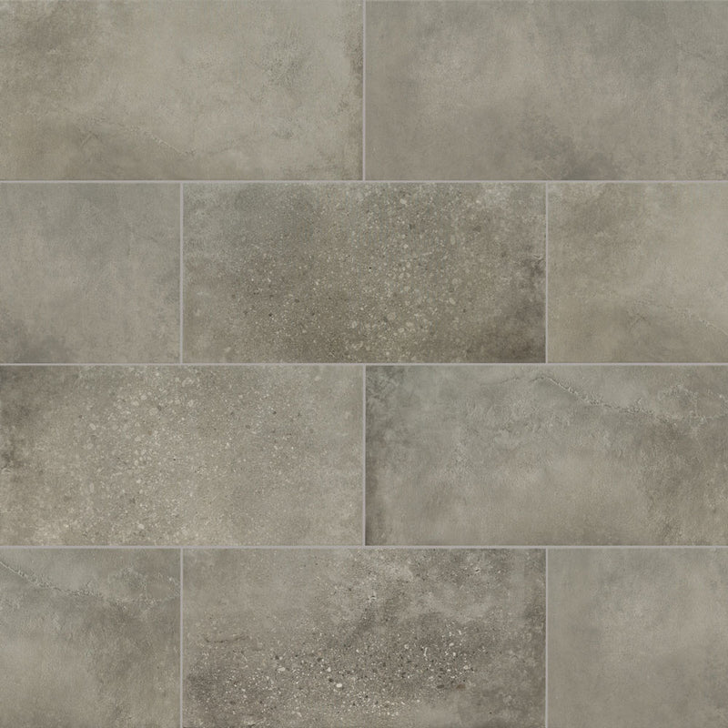 Calypso graphite 12x24 matte  porcelain floor and wall tile  msi collection NCALGRA1224 product shot wall view 2