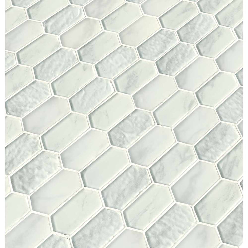 Calypso picket 11.72X11.93 glass mesh mounted mosaic tile SMOT GLSPK CALYP8MM product shot multiple tiles angle view