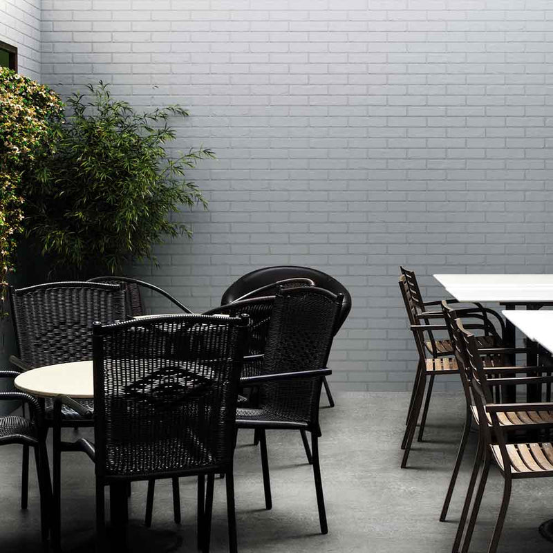 Capella fog brick 2.13x10 matte porcelain floor and wall tile NCAPFOGBRI2X10 product shot restaurant view 4