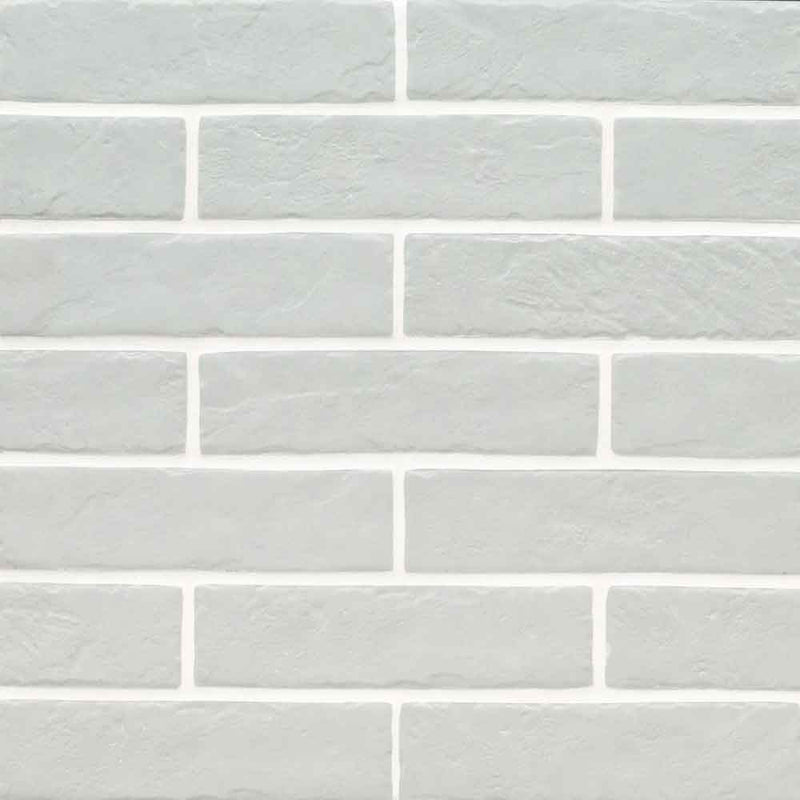 Capella fog brick 2.13x10 matte porcelain floor and wall tile NCAPFOGBRI2X10 product shot wall view