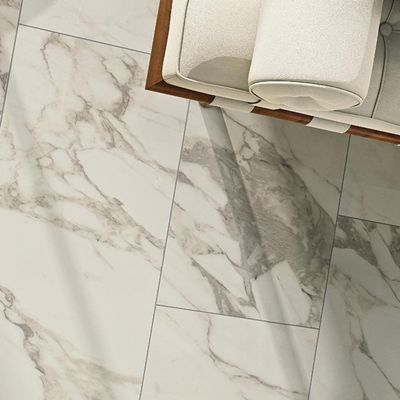 Cararra premium carrara arabescasto porcelain floor and wall tile liberty us collection LUSIRP0412143 product shot multiple tiles angle view