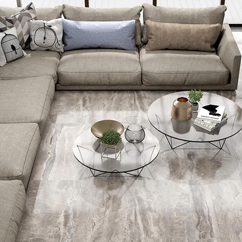 Cararra premium carrara romano greige polished porcelain floor and wall tile liberty us collection LUSIRP0412173 product shot room view