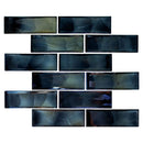 Carbonita 11.75" x 11.75" glass mesh-mounted mosaic tile SMOT-GLSST-CARBO6MM product shot closeup view