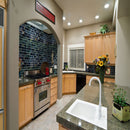 Carbonita 11.75" x 11.75" glass mesh-mounted mosaic tile SMOT-GLSST-CARBO6MM product shot kitchen view