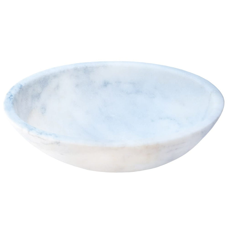 carrara white marble oval vessel sink NTRSTC04 W16 L21 H6 angle view