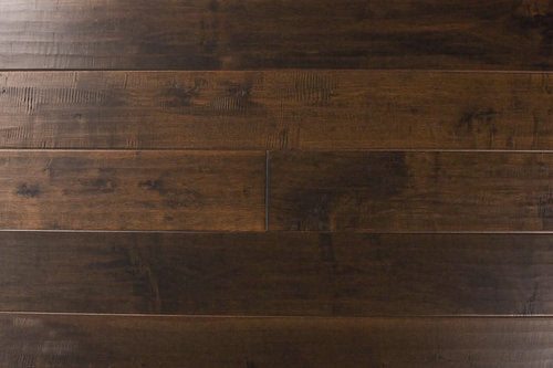 Engineered Hardwood Casa Ebony Maple 7.5" Wide, 75" RL, 1/2" Thick Distressed/Handscraped Old Batavia Floors - Mazzia Collection product shot tile view 3