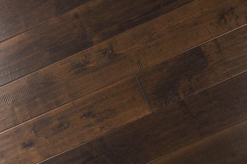 Engineered Hardwood Casa Ebony Maple 7.5" Wide, 75" RL, 1/2" Thick Distressed/Handscraped Old Batavia Floors - Mazzia Collection product shot tile view 4