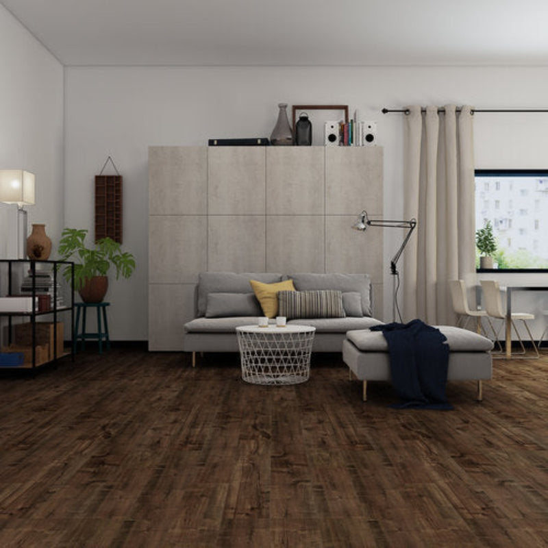 Laminate Hardwood 7.75" Wide, 48" RL, 12mm Thick Smooth Fortuna Casa Madura Floors - Mazzia Collection product shot living room view