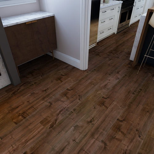 Laminate Hardwood 7.75" Wide, 48" RL, 12mm Thick Smooth Fortuna Casa Madura Floors - Mazzia Collection product shot living room view 4
