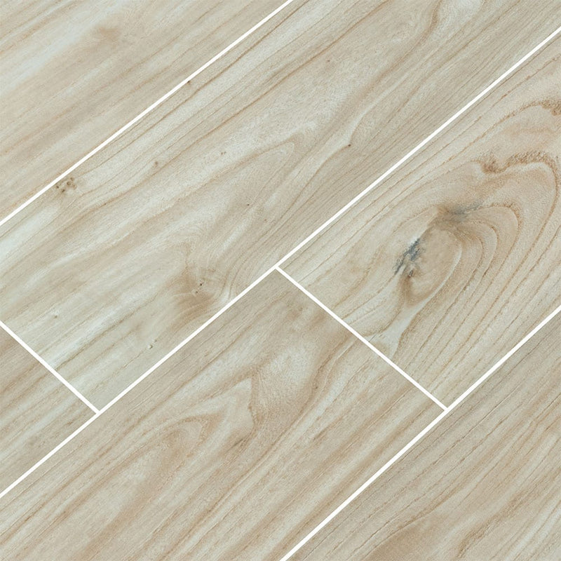 Catalina maple 8x48 polished porcelain floor and wall tile NCATMAP8X48P-N product shot multiple tiles angle view