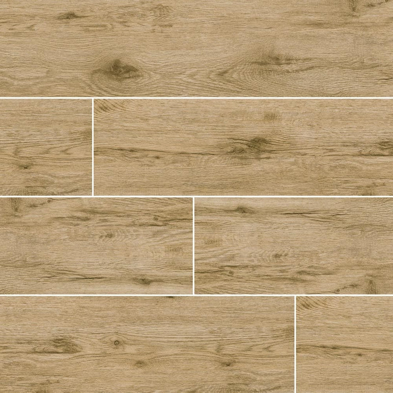 Celeste taupe 8x40 glazed ceramic floor and wall tile msi collection NCELTAU8X40 product shot multiple tiles top view