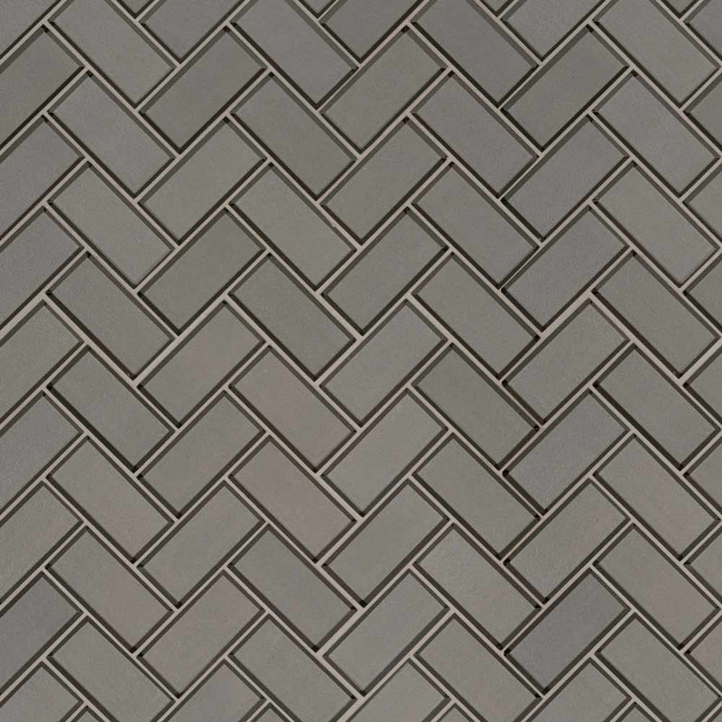 Champagne bevel herringbone 11.08X13.86 glass mesh mounted mosaic tile SMOT-GLS-CHBEHB8MM product shot multiple tiles top view