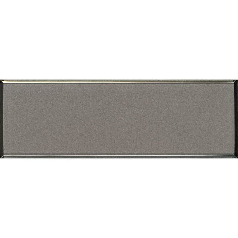 Champagne bevel subway 4x12 textured wall glass tile SMOT-GL-T-CHBE412 product shot single tile top view