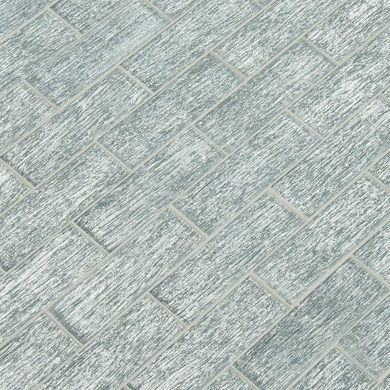 Chilcott bright subway 11.81x11.81 textured glass mesh mounted mosaic tile SMOT-GLSST-CHIBRI8MM product shot multiple tiles angle view