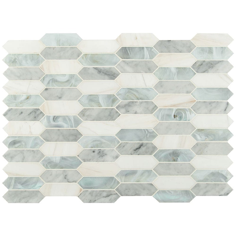 Cienega springs 10x13.78 textured picket multi surface mesh mounted mosaic tile SMOT-SGLSPK-CIESPR6MM product shot multiple tiles top view