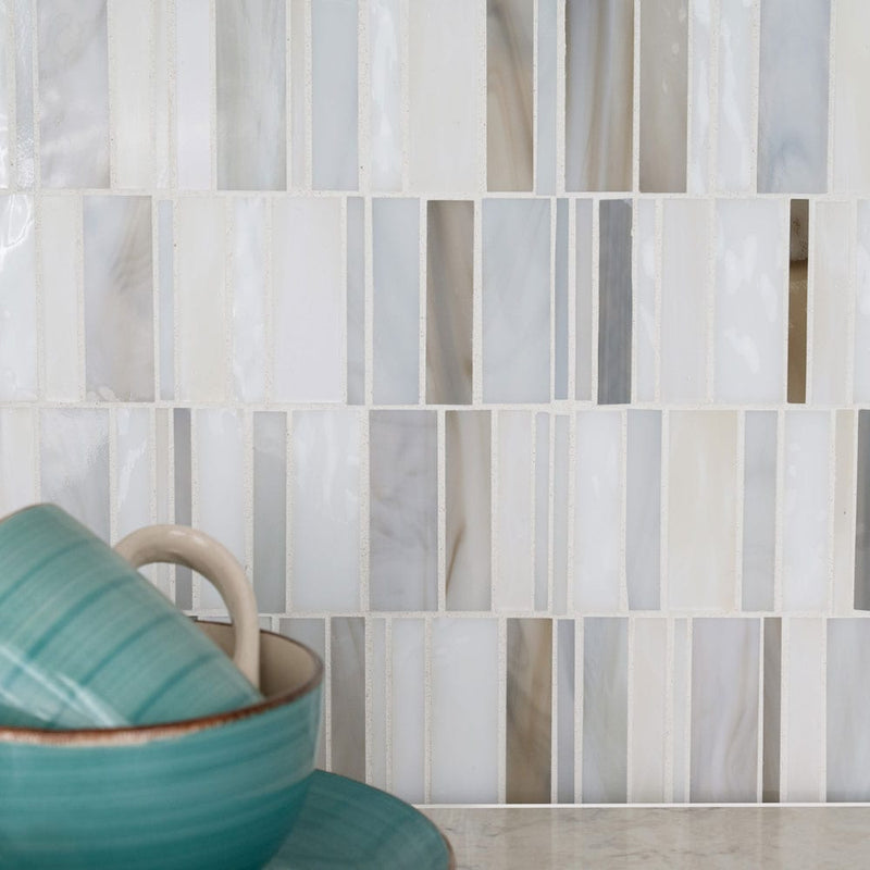 Citi stax greige 12"x12" film face glass mosaic wall tile SMOT-GLSB-CISTGRE3MM product shot room view