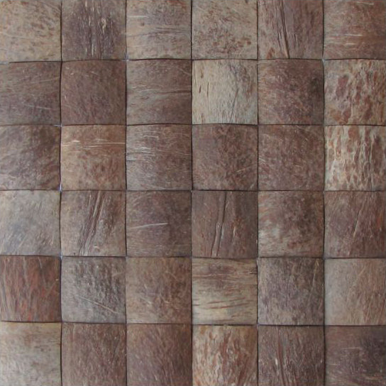 Coconut shell 2x2 Mesh-mounted Mosaic Wall Tile 911001 top view