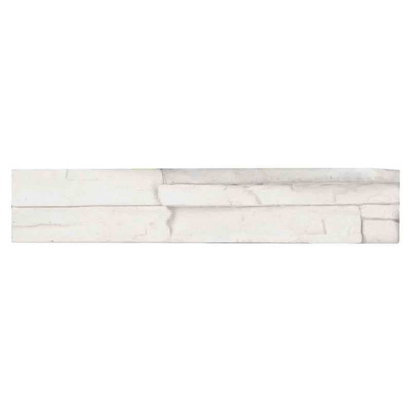 Copen snow stacked stone 9x19.5 natural manufactured stone LPNLECOPSNO6 product shot top ledger panel view 2