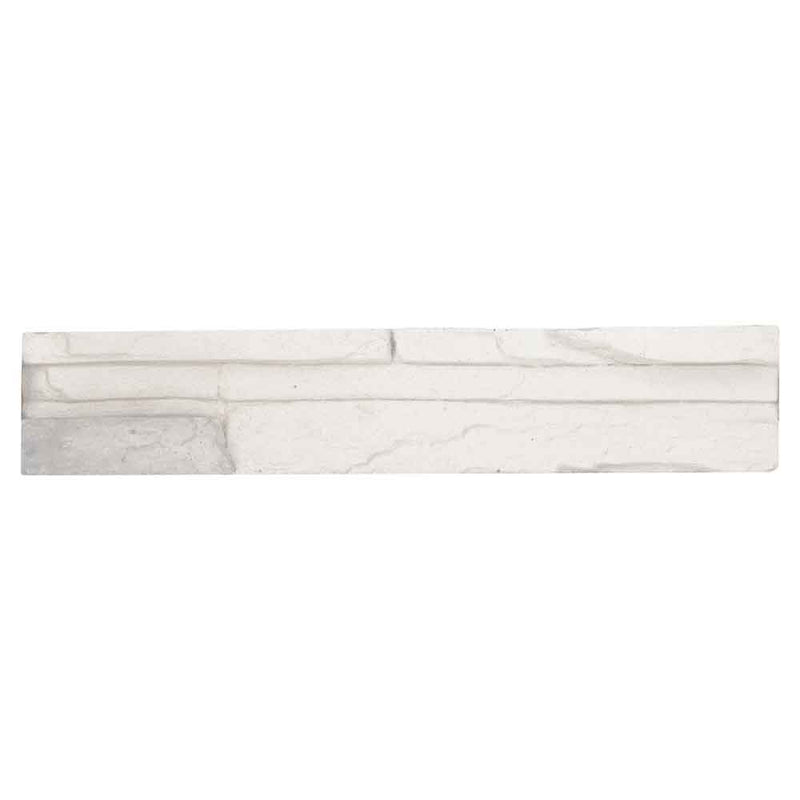 Copen snow stacked stone 9x19.5 natural manufactured stone LPNLECOPSNO6 product shot top ledger panel view 4