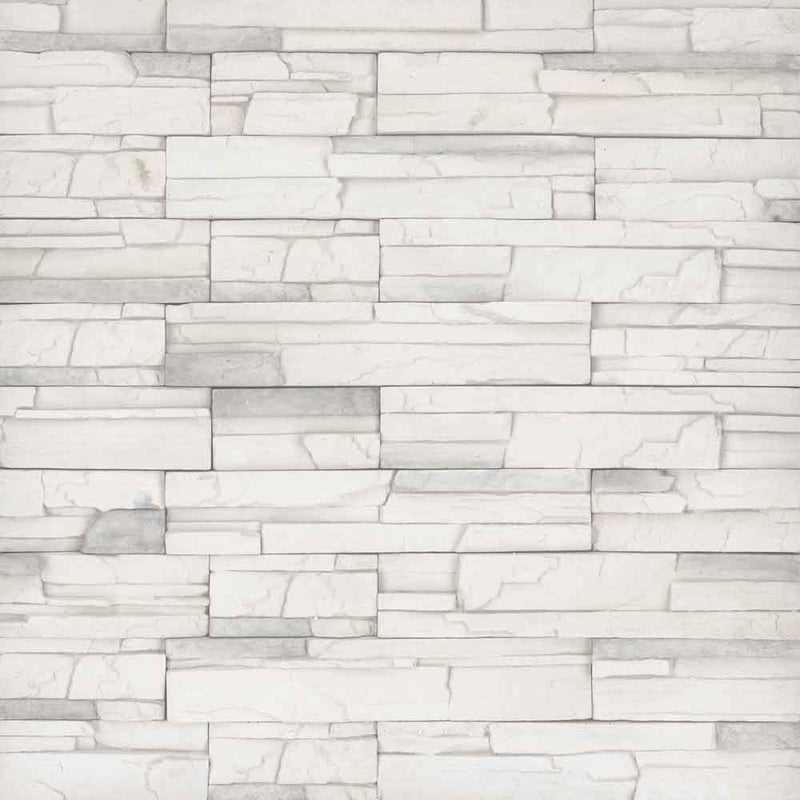 Copen snow stacked stone 9x19.5 natural manufactured stone LPNLECOPSNO6 product shot top ledger panel view 5
