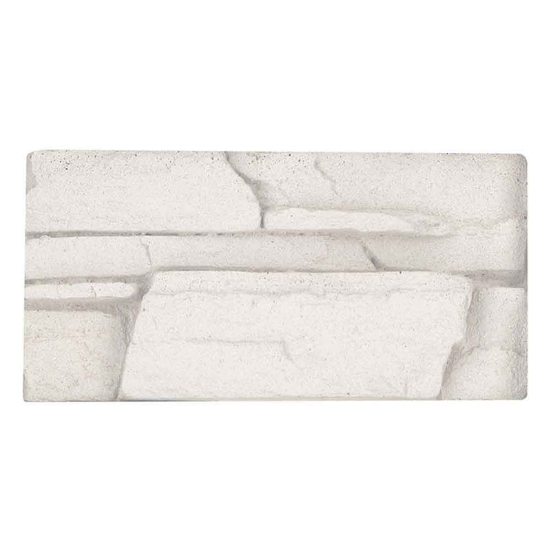Copen snow stacked stone 9x19.5 natural manufactured stone LPNLECOPSNO6 product shot top ledger panel view