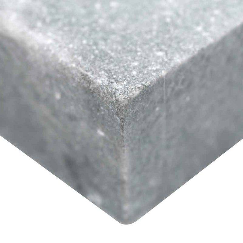 Cosmic black 12x24 sand blast marble eased edges coping LCOPMCOSBLK1224SB-EE product shot profile view