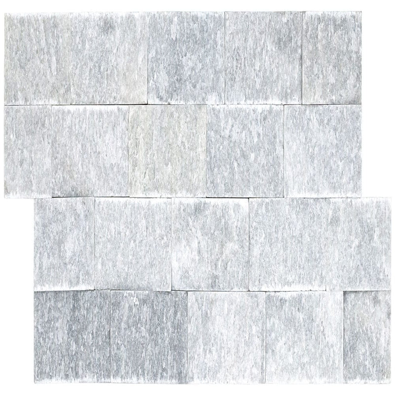 Cosmic gray ledger panel 6"x24" splitface marble wall tile LPNLMCOSGRY624 product shot top view 6