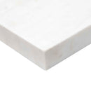 Cosmic white 16x24 sand blast marble paver LPAVMCOSWHI1624SB product shot profile view