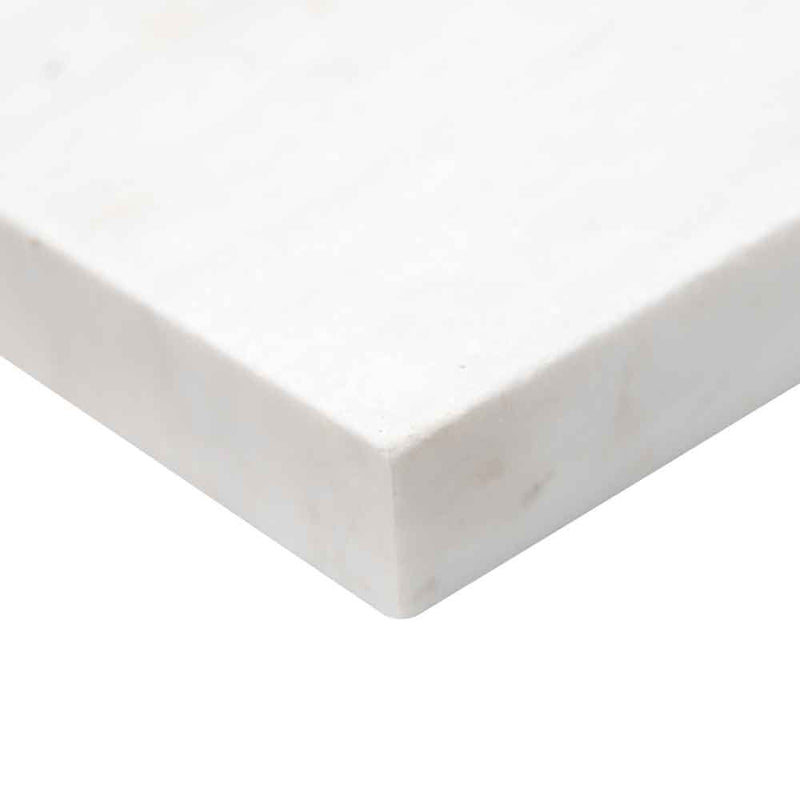 Cosmic white 16x24 sand blast marble paver LPAVMCOSWHI1624SB product shot profile view