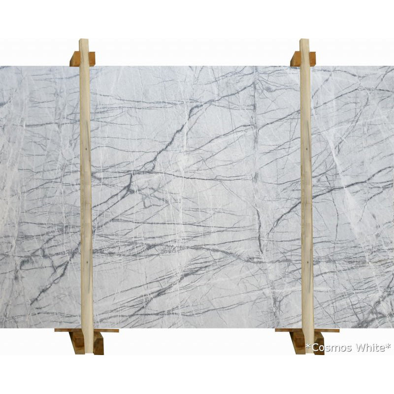 Cosmos white marble slabs polished 2cm slab bundle front view