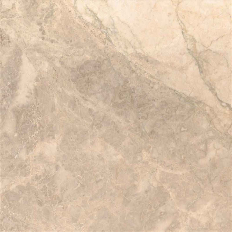 Creama cappuccino 18 in x 18 in polished marble floor and wall tile TTCAPU1818P product shot wall view