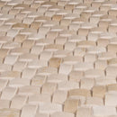 Crema arched herringbone 12X12 polished marble mesh mounted mosaic tile SMOT-ARCH-CREM-HBP product shot multiple tiles angle view