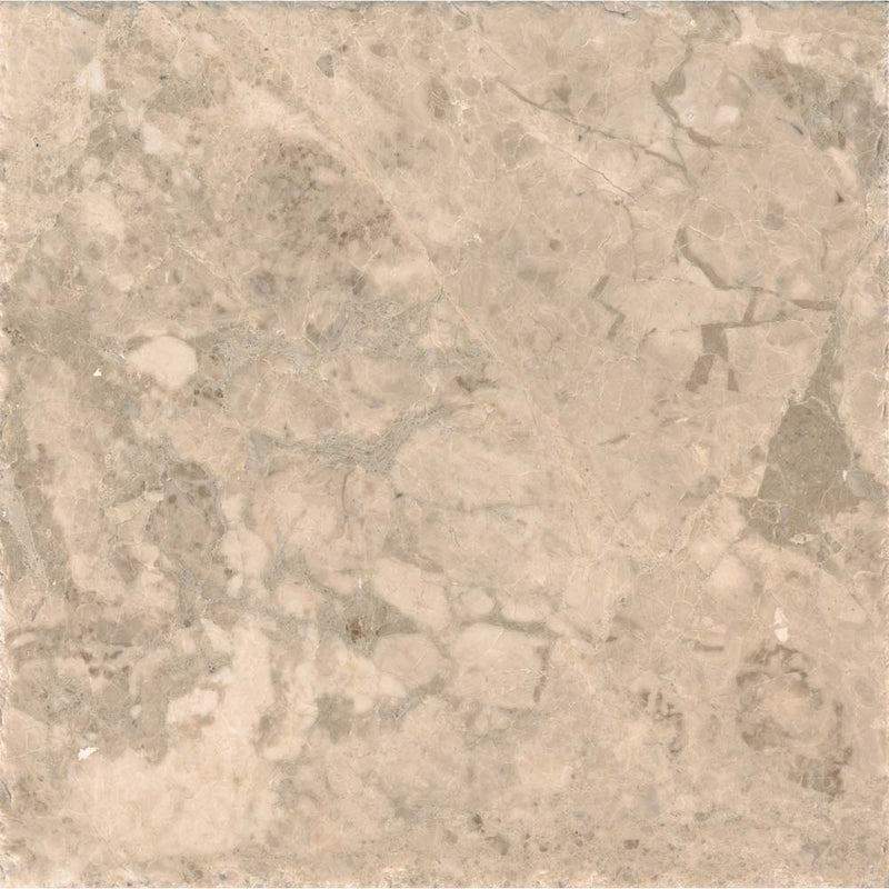 Crema cappuccino honed pattern marble floor and wall tile TTCAPU-PAT-HCB product shot one tile top view