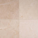Crema marfil classic 12 in x 12 in polished marble floor and wall tile TCREMAR1212CL product shot multiple tiles top view