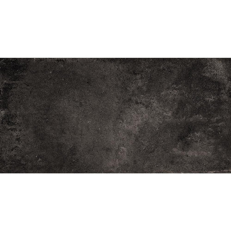 Crete weathered black honed porcelain floor and wall tile liberty us collection LUSIRG1836131 product shot multiple tiles top view