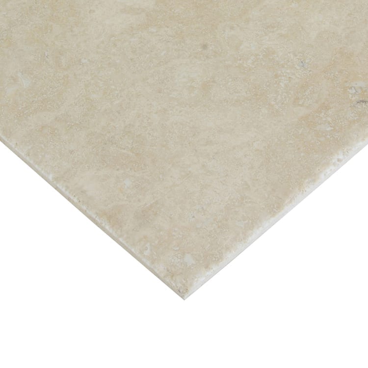 Denizli Beige travertine tile 18x18 10083369 brushed chiseled profile