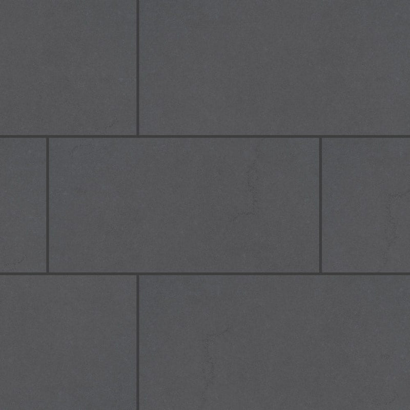 Dimensions Graphite 12"x24" Glazed Porcelain Floor And Wall Tile NDIMGRA1224-N product shot wall view 2