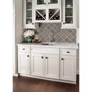 Dove gray arabesque 10.83X15.5 glazed ceramic mesh mounted mosaic wall tile SMOT-PT-DG-ARABESQ product shot wall view