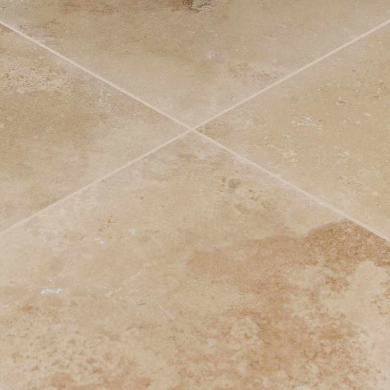 Durango cream 18 in x 18 in honed travertine floor and wall tile CDURANGO1818H product shot angle view
