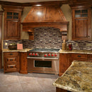 Durango cream 18 in x 18 in honed travertine floor and wall tile CDURANGO1818H product shot ktichen view