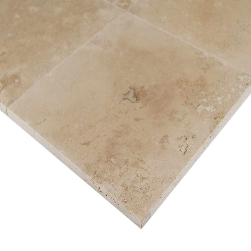 Durango cream 18 in x 18 in honed travertine floor and wall tile CDURANGO1818H product shot profile view