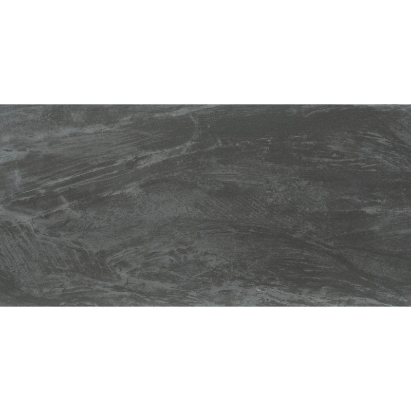 Durban anthracite 24x48 polished porcelain NDURANT2448P floor and wall tile  msi collection product shot tile view